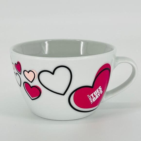 T-Mobile Tuesdays White Mug Valentines Day Hearts Love Coffee Mug /Tea Cup - NIB - Picture 1 of 16